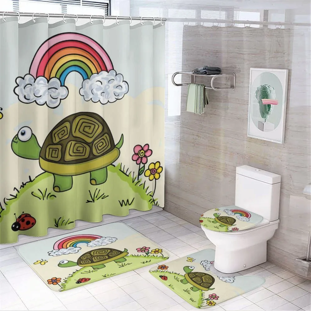 Cartoon Hill Nature — 4-Piece Bathroom Set preview
