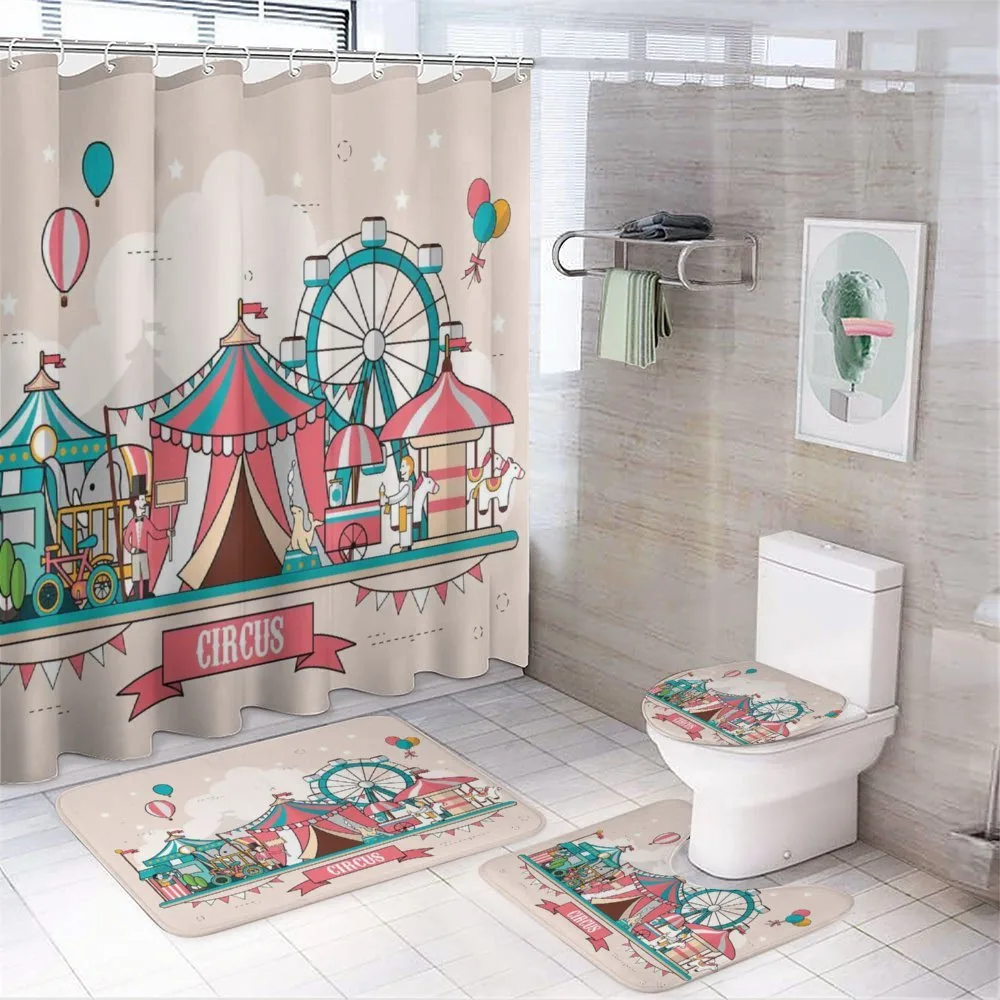Circus Flat Balloons — 4-Piece Bathroom Set preview