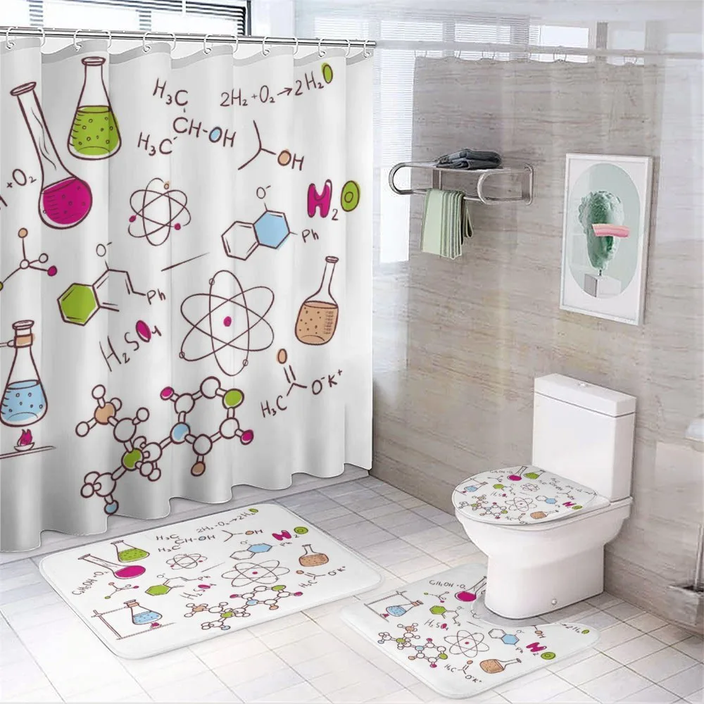 Doodle Style Atom — 4-Piece Bathroom Set preview