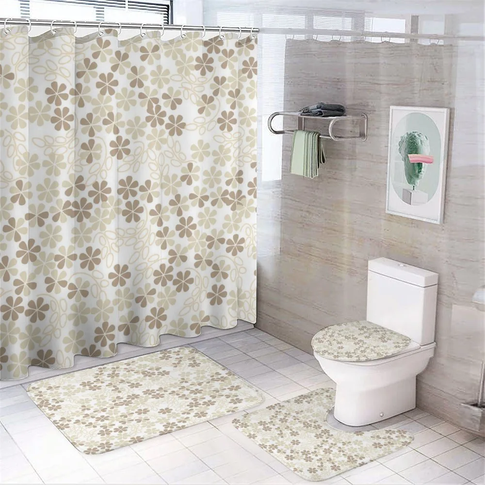 Flowers Bouquet Blooms — 4-Piece Bathroom Set preview