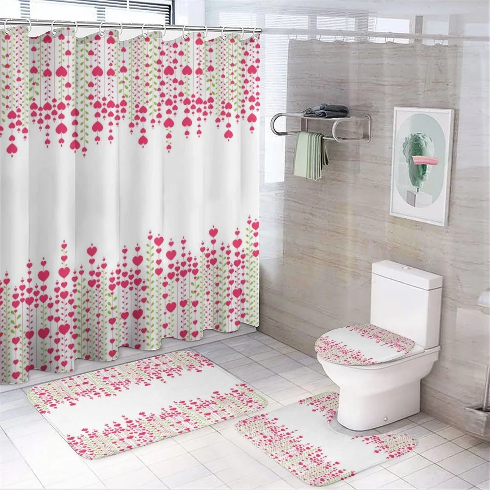 Heart Leaves Flowers — 4-Piece Bathroom Set preview