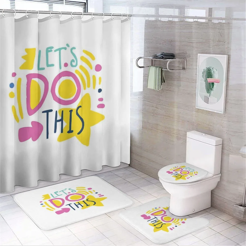 Lets Do This Words — 4-Piece Bathroom Set preview