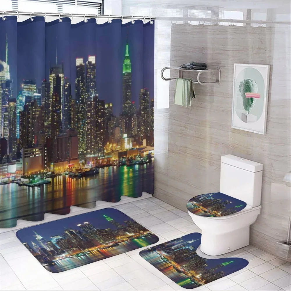NYC Midtown Skyline — 4-Piece Bathroom Set preview