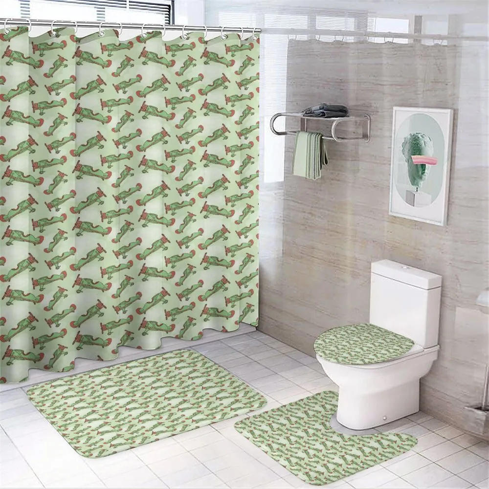 Retro Aviation 4-Piece Bathroom Set product video
