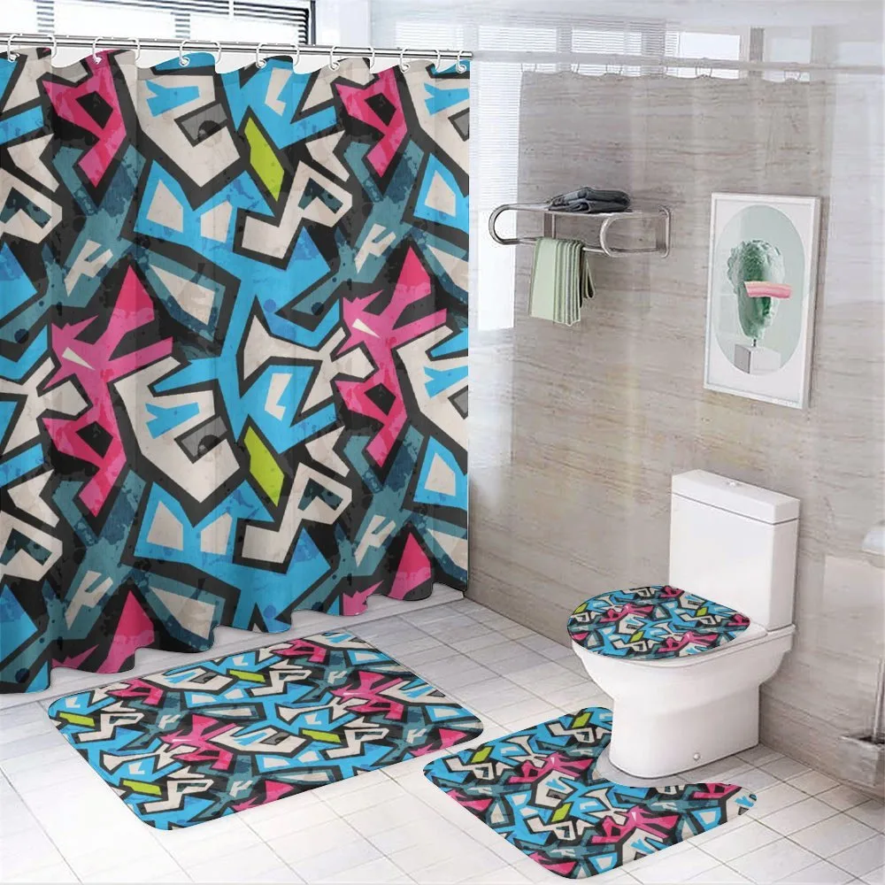 Street Art Graffiti Funk — 4-Piece Bathroom Set preview
