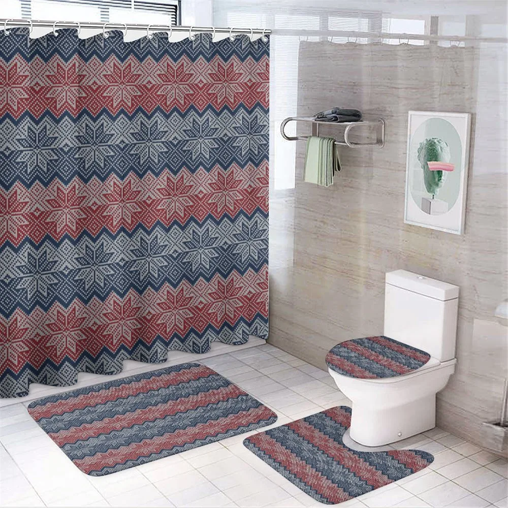 Traditional Floral Retro — 4-Piece Bathroom Set preview
