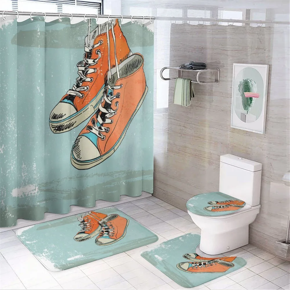 Vintage Punk Sport Shoes — 4-Piece Bathroom Set preview