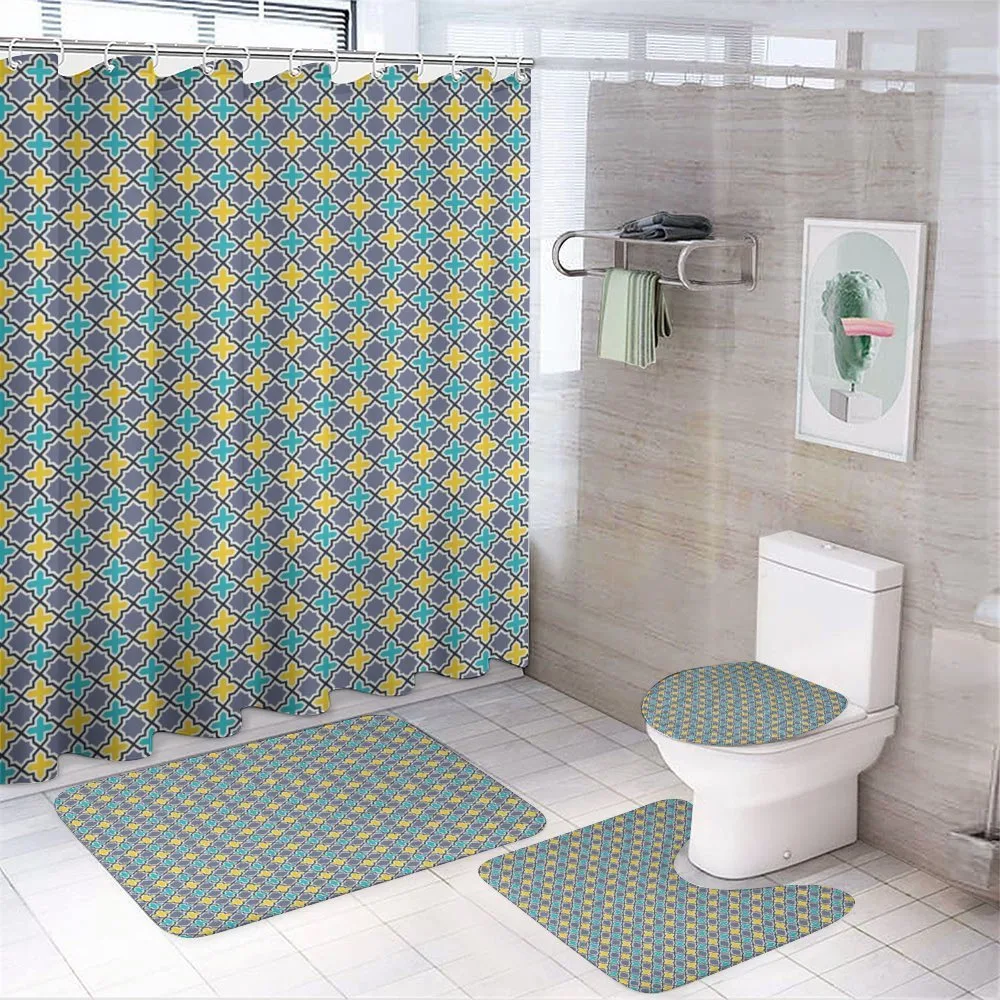 Antique Retro Pattern — 4-Piece Bathroom Set preview