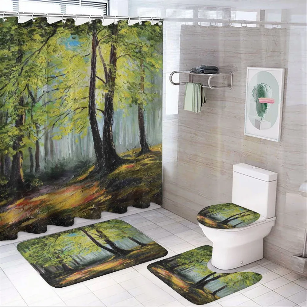 Fall Forest Landscape — 4-Piece Bathroom Set preview