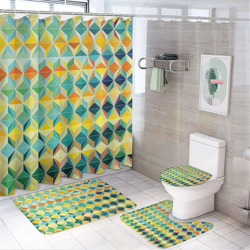 Futuristic Vibrant Design — 4-Piece Bathroom Set preview
