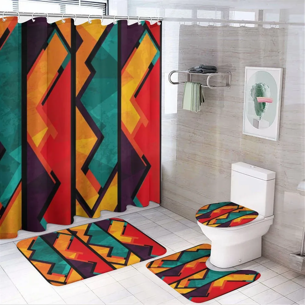Geometric Modern Design — 4-Piece Bathroom Set preview