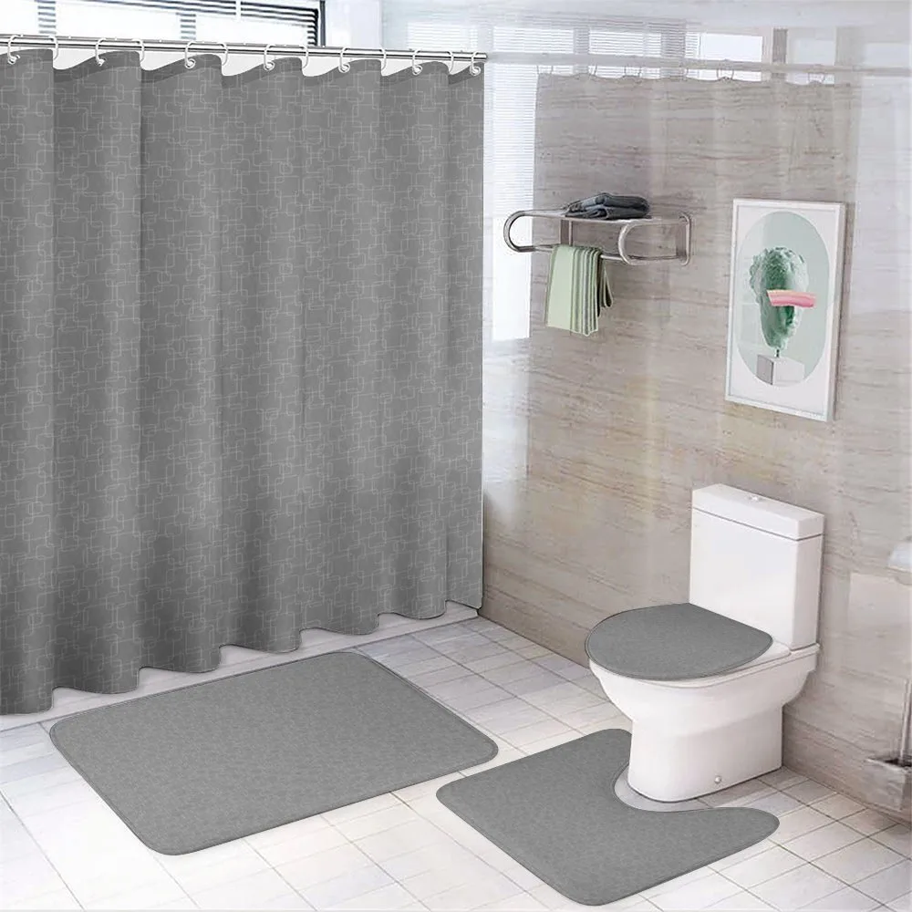 Interlink Tileable Motif — 4-Piece Bathroom Set preview