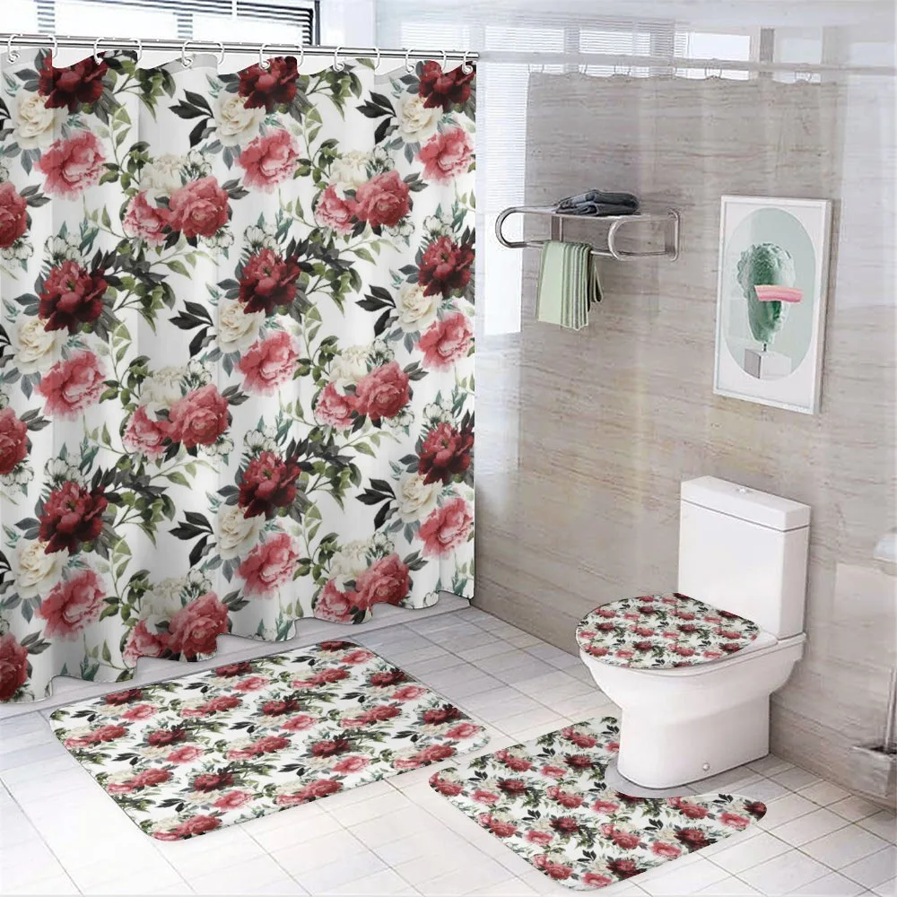 Soulful Rose Peony — 4-Piece Bathroom Set preview