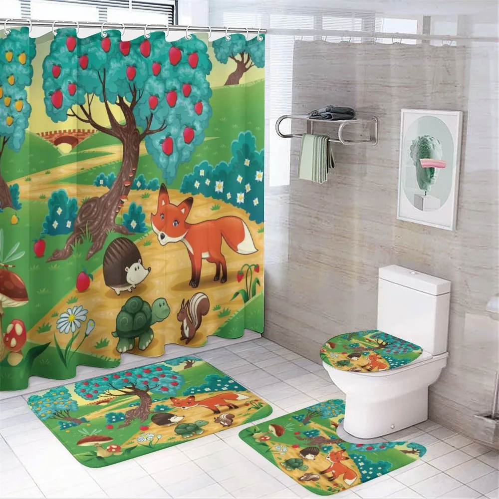 Woodland Happy Animals — 4-Piece Bathroom Set preview