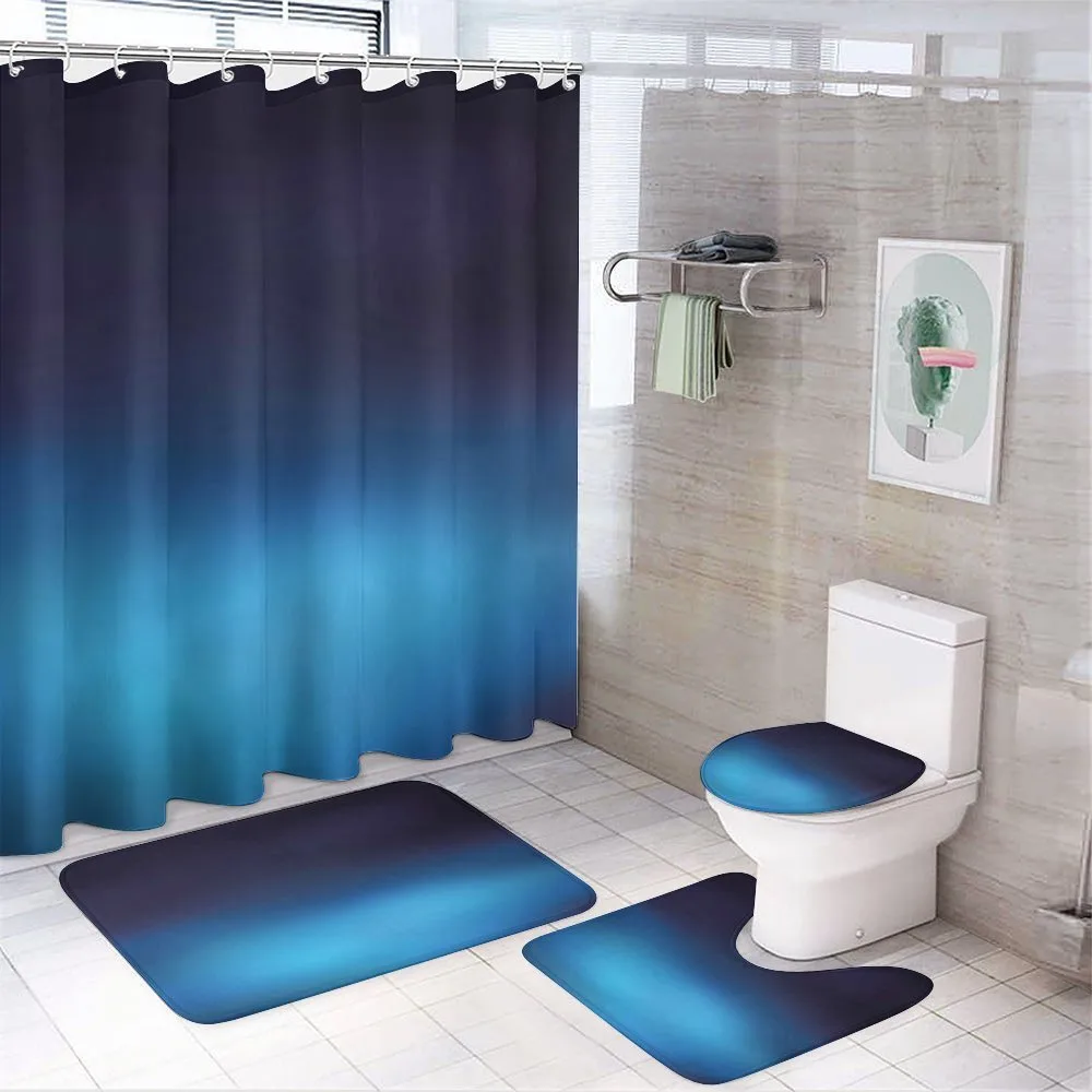 Blue Ombre Ocean Inspired — 4-Piece Bathroom Set preview