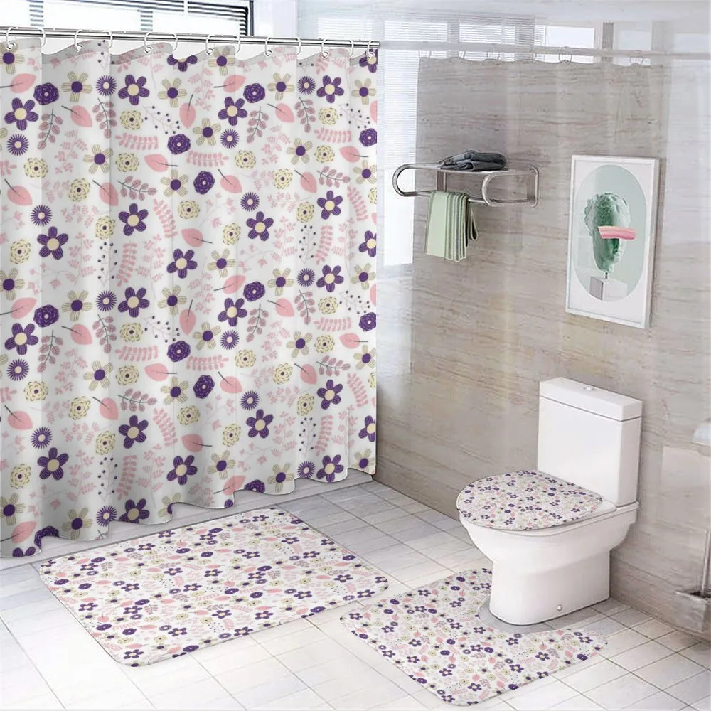 Dahlia and Chrysanthemum 4-Piece Bathroom Set product video