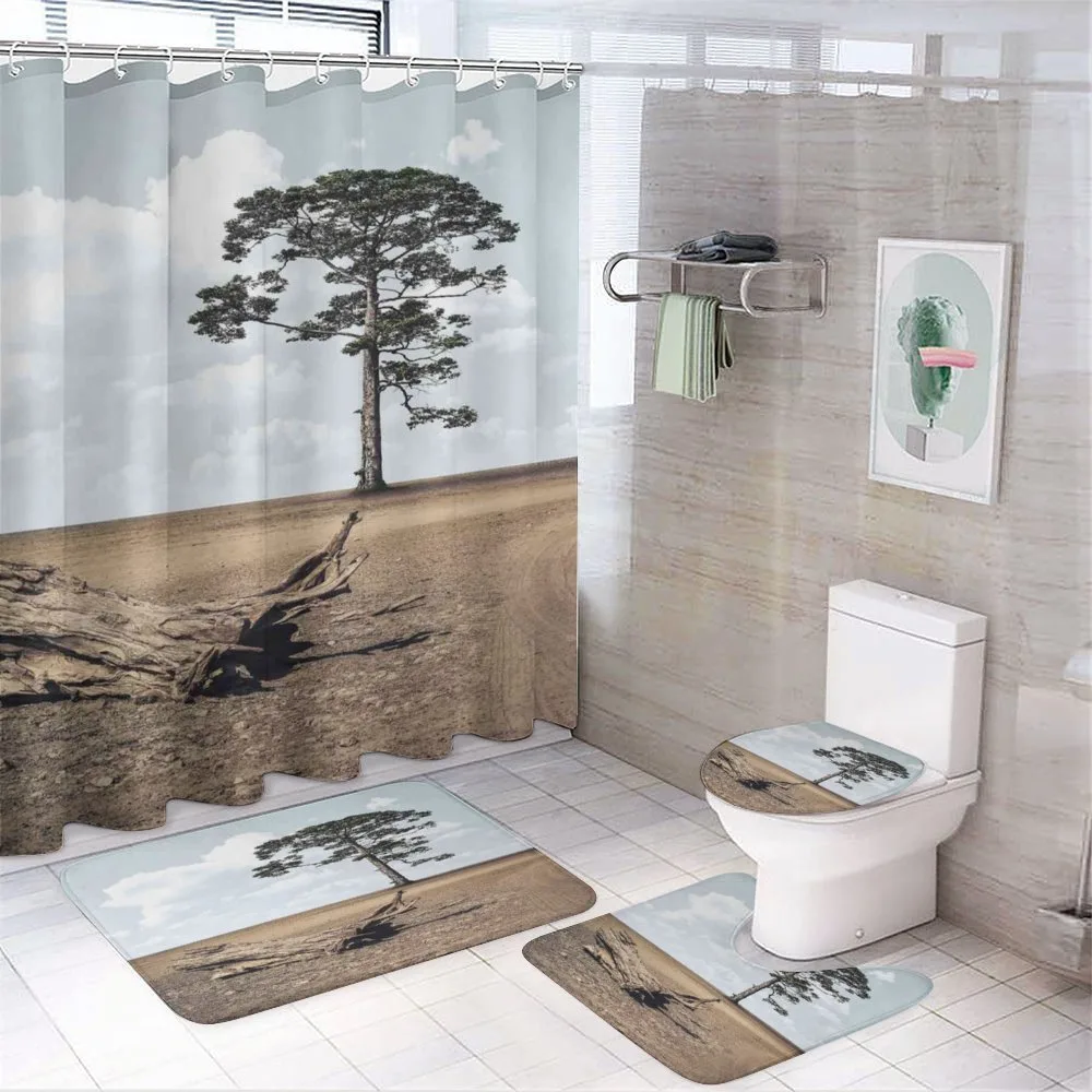 Digital Cloudy Sky — 4-Piece Bathroom Set preview