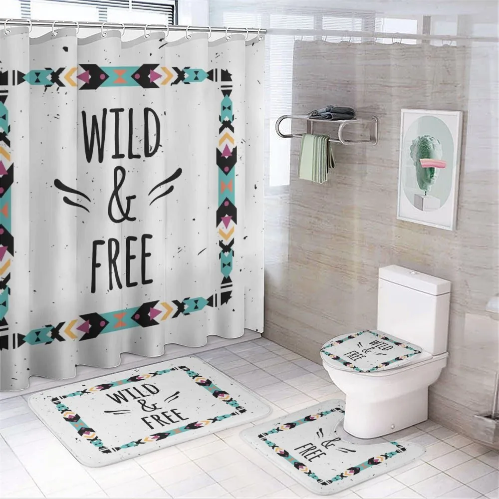 Geometric Boho Frame — 4-Piece Bathroom Set preview