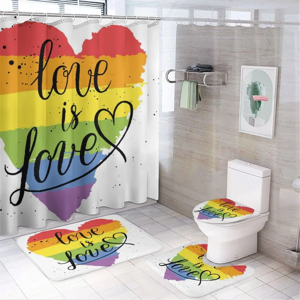 Love is Love Art LGBT — 4-Piece Bathroom Set preview