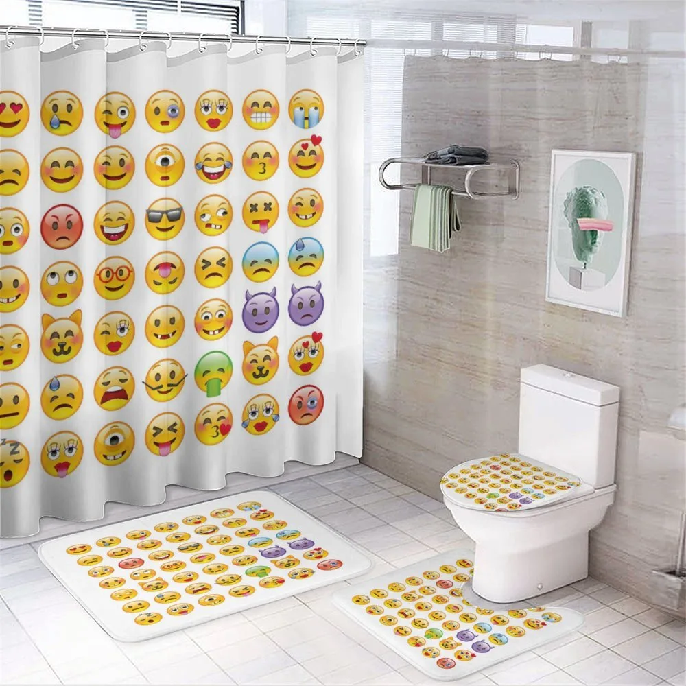 Many Emoticons Aliens 4-Piece Bathroom Set product video