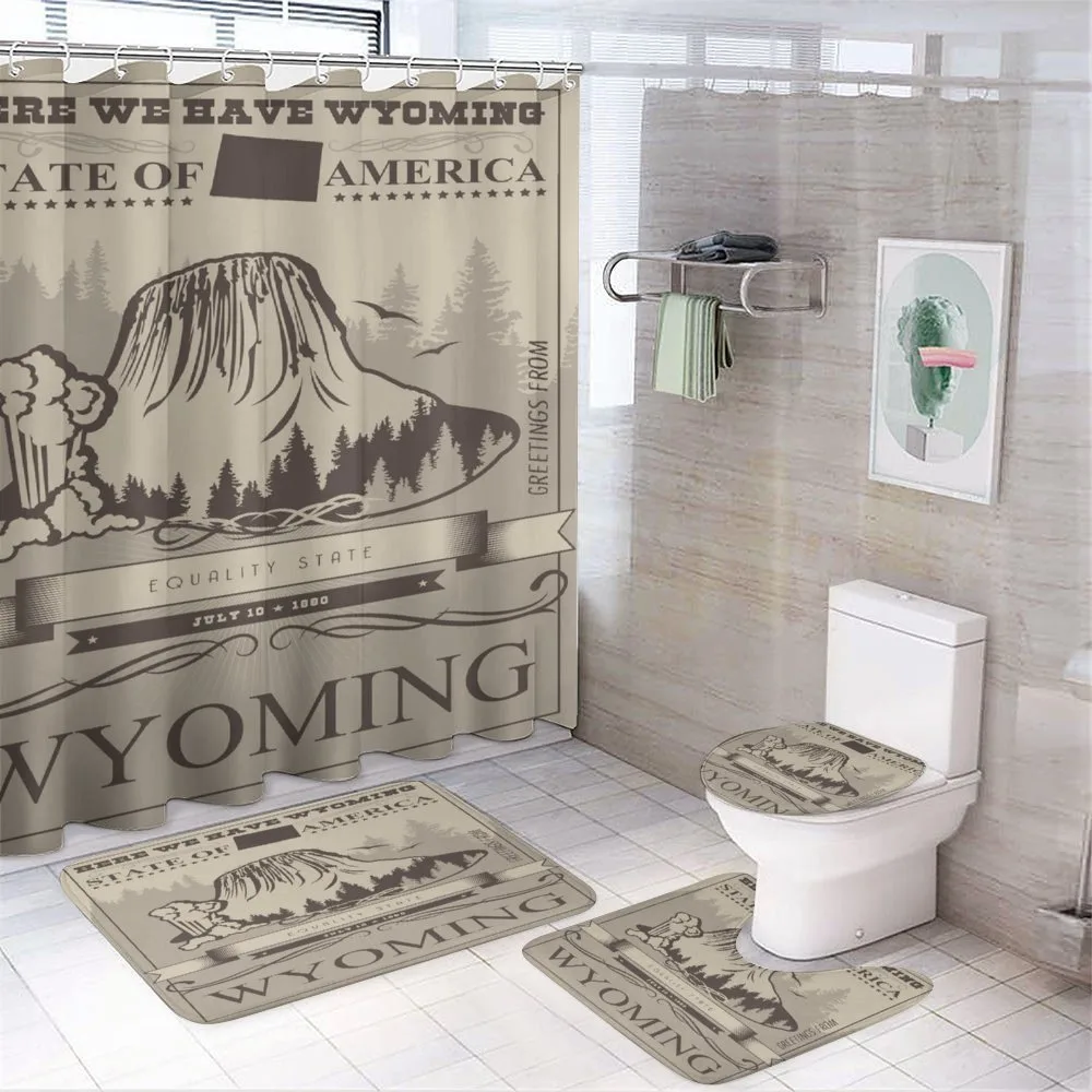 Retro Poster Equality State — 4-Piece Bathroom Set preview