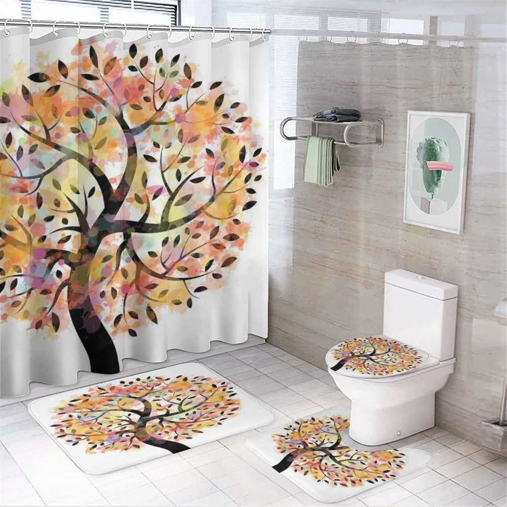 Spring Season Tree Leaves — 4-Piece Bathroom Set preview