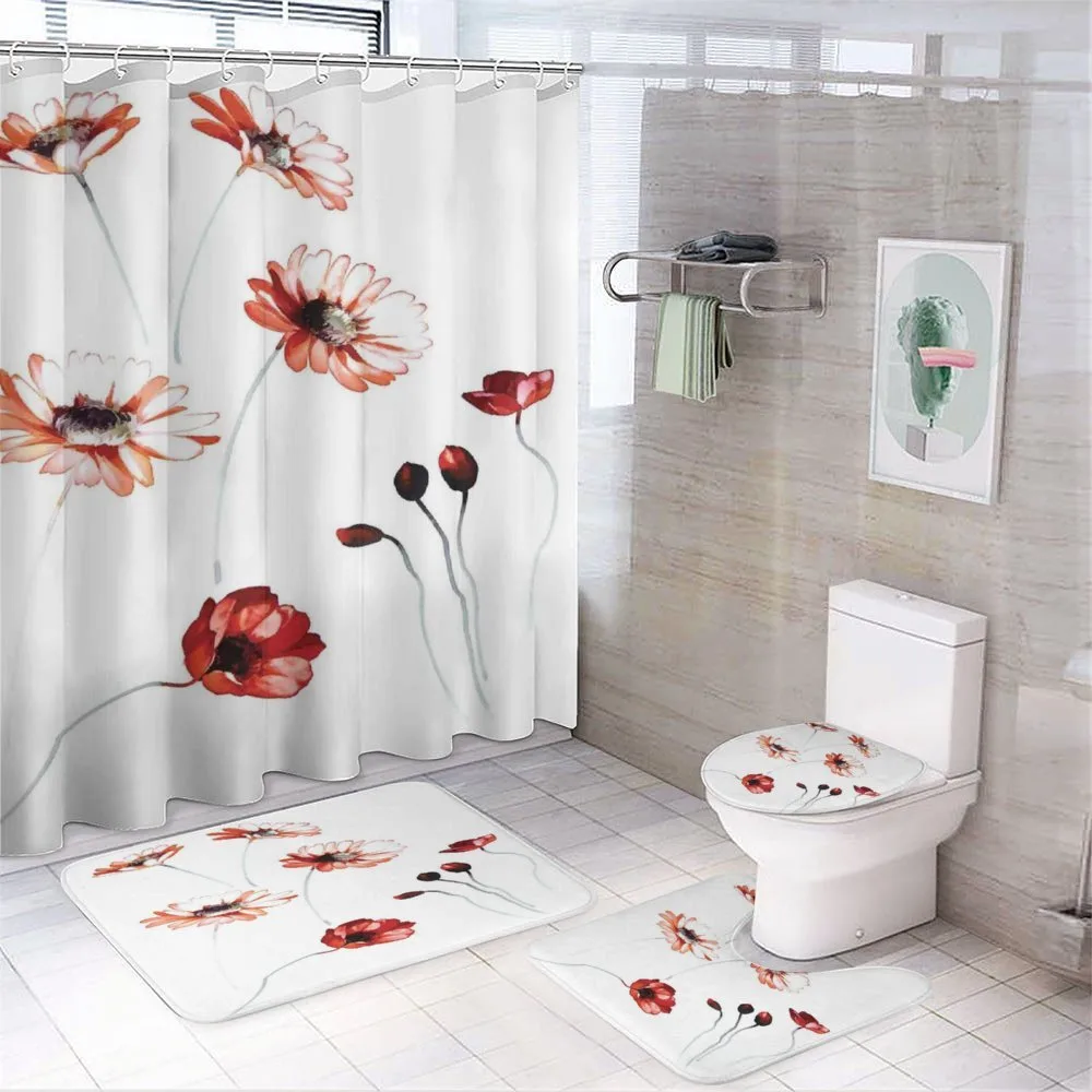 Watercolor Nature — 4-Piece Bathroom Set preview