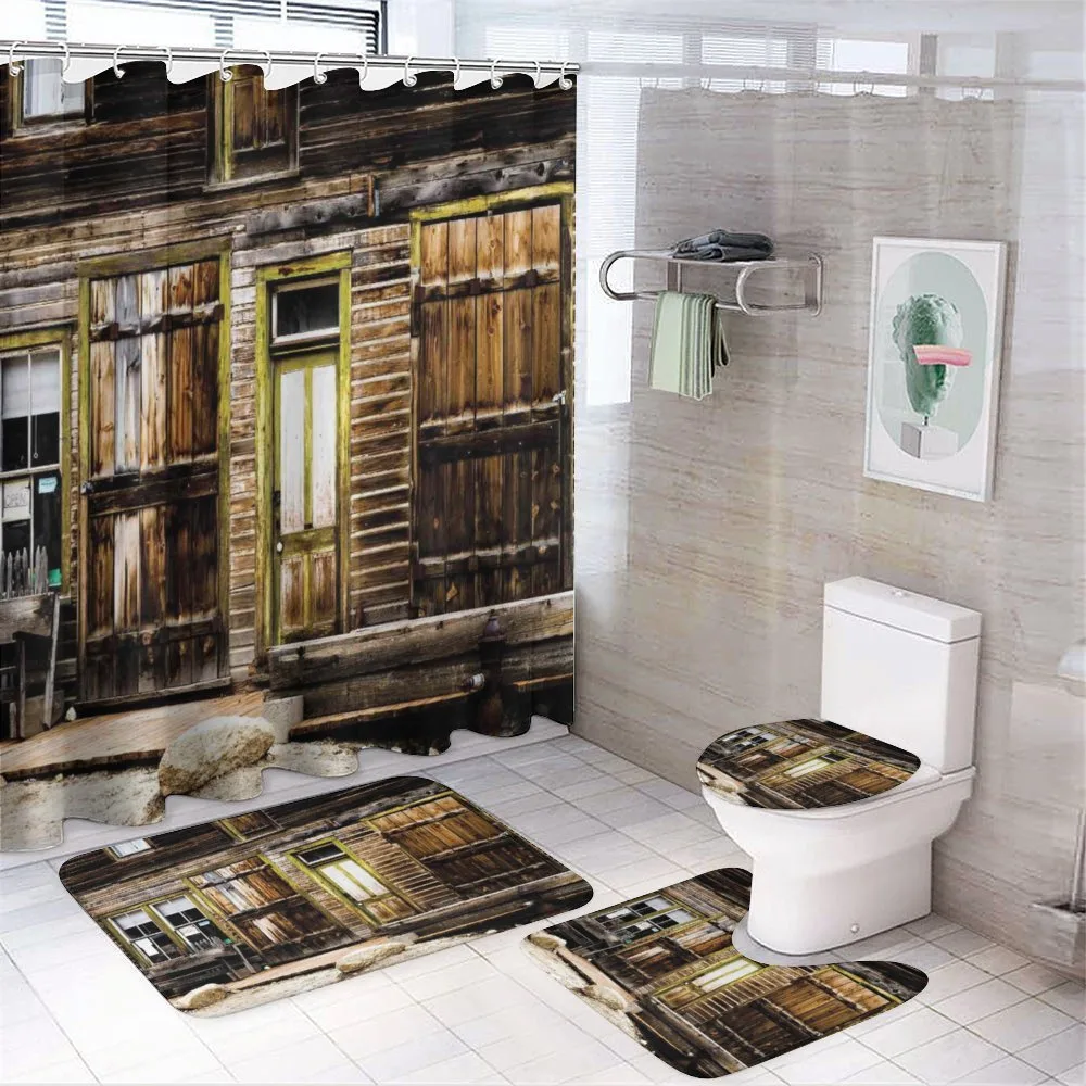 Wooden Planks and Rocks — 4-Piece Bathroom Set preview