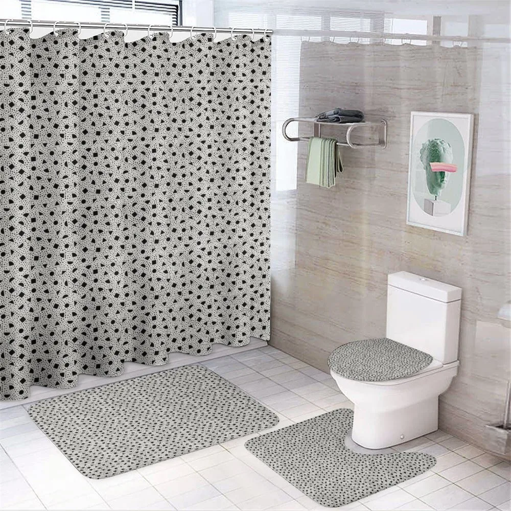 Scattered Geometric Art — 4-Piece Bathroom Set preview
