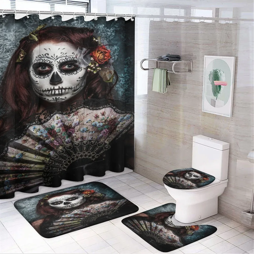 Skull Scary Mask — 4-Piece Bathroom Set preview