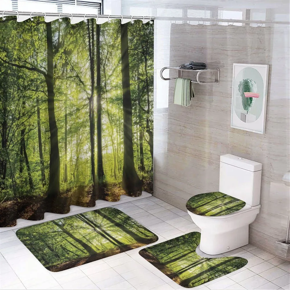 Sunny Forest Springtime — 4-Piece Bathroom Set preview