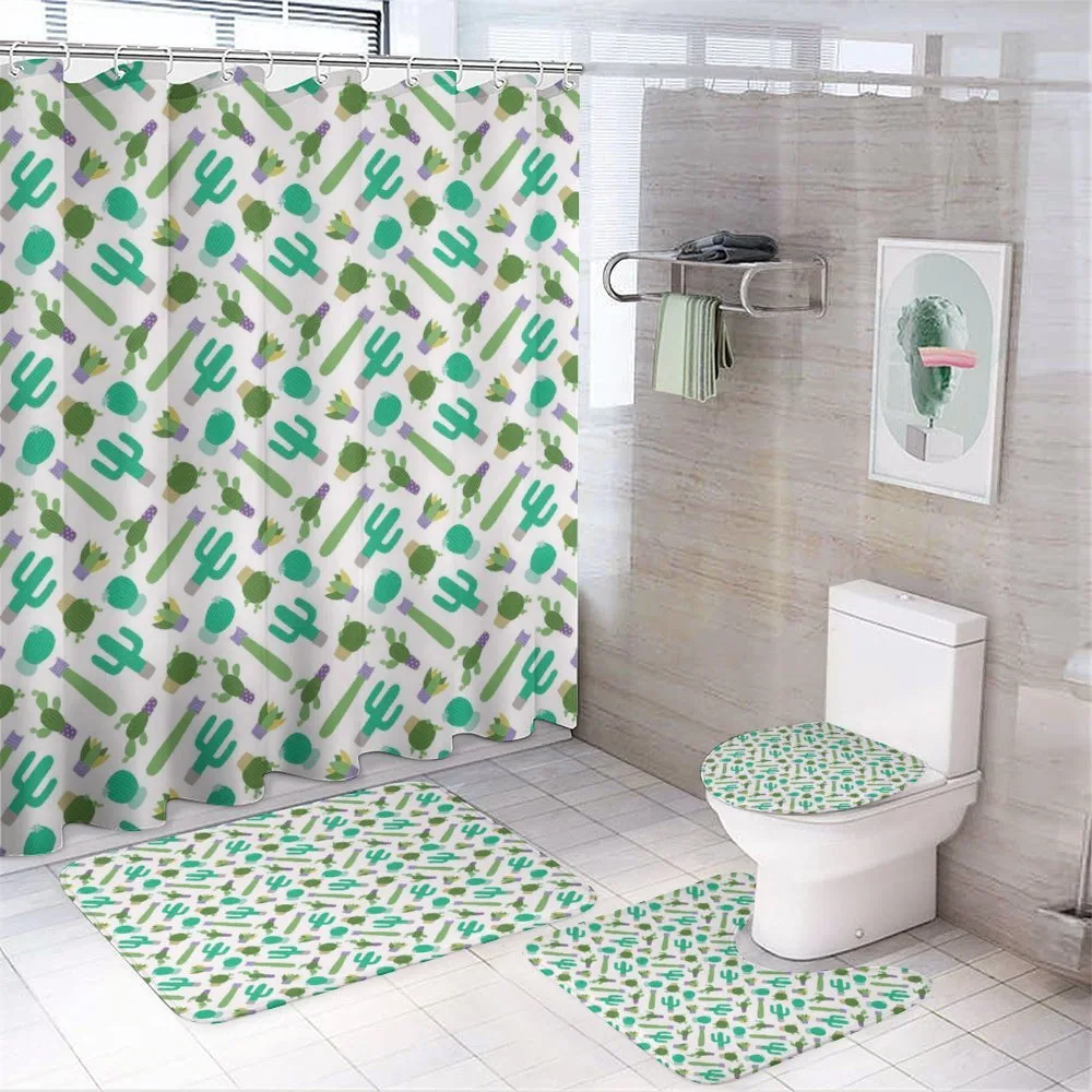 Upside down Plants Cartoon — 4-Piece Bathroom Set preview