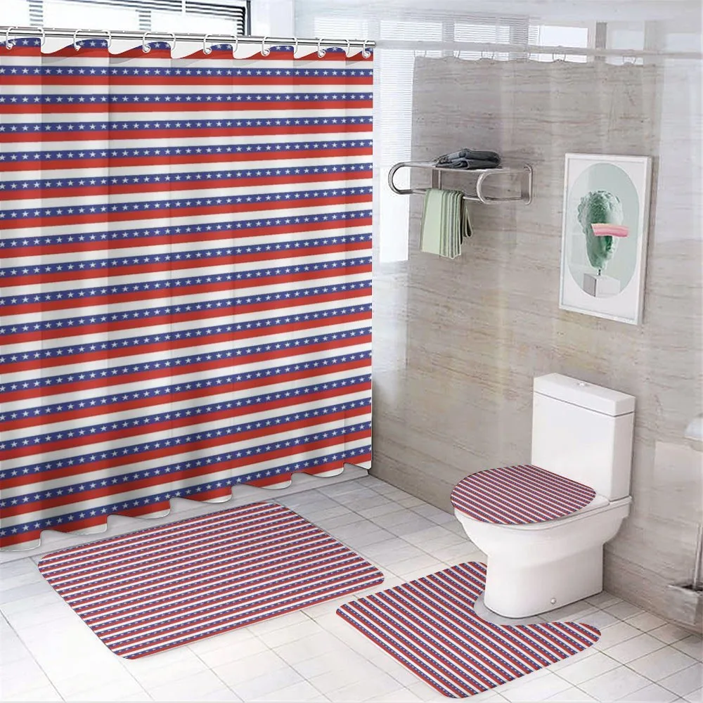 American Flag Motif — 4-Piece Bathroom Set preview