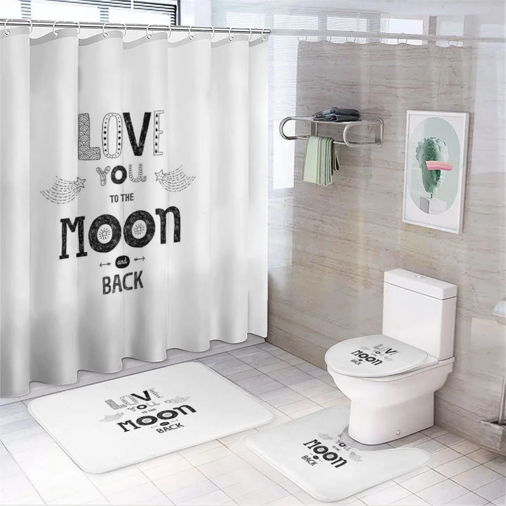Boho Hipster Sketch Art — 4-Piece Bathroom Set preview