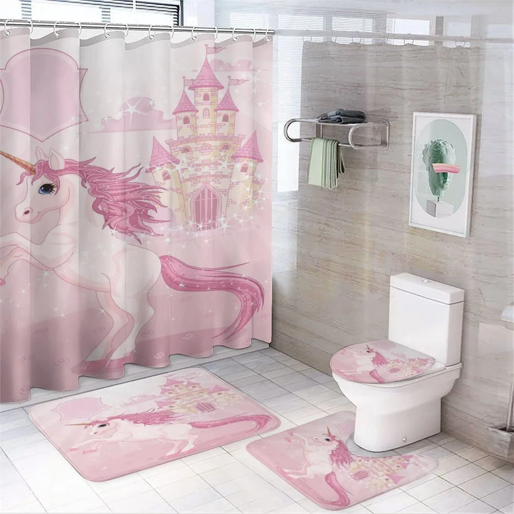 Dreamy Unicorn Imagination — 4-Piece Bathroom Set preview