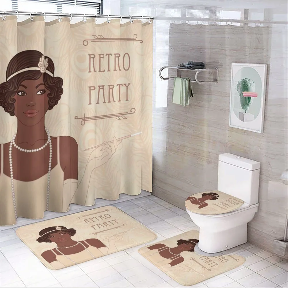 Flapper Style Girl — 4-Piece Bathroom Set preview
