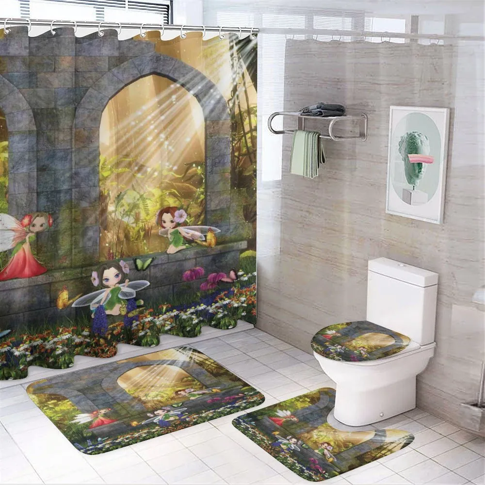 Flowers Blossoms Scene — 4-Piece Bathroom Set preview
