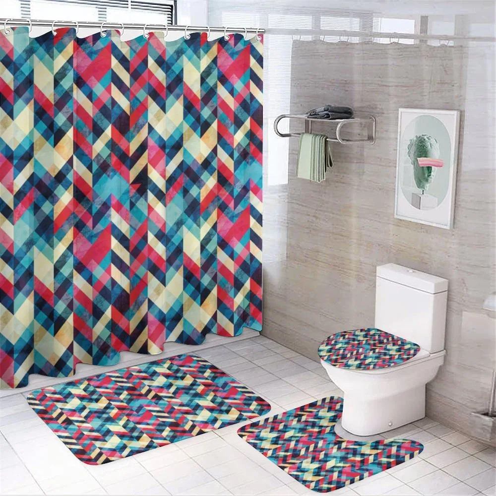 Hipster Zigzag Chevron — 4-Piece Bathroom Set preview