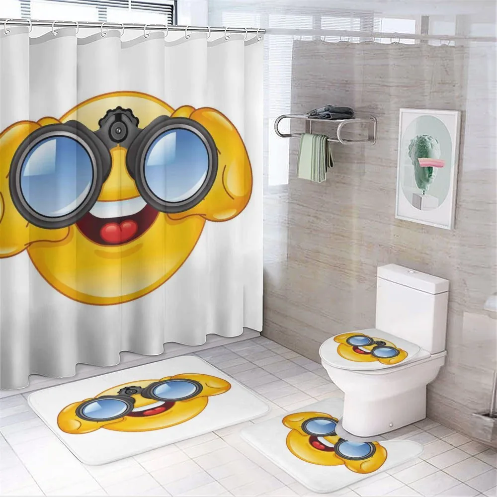 Smiley Face and Telescope 4-Piece Bathroom Set product video