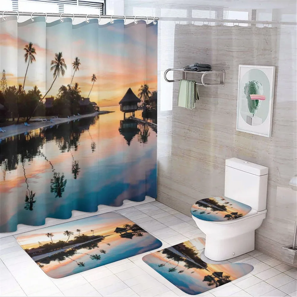 Sunset Moorea Island — 4-Piece Bathroom Set preview