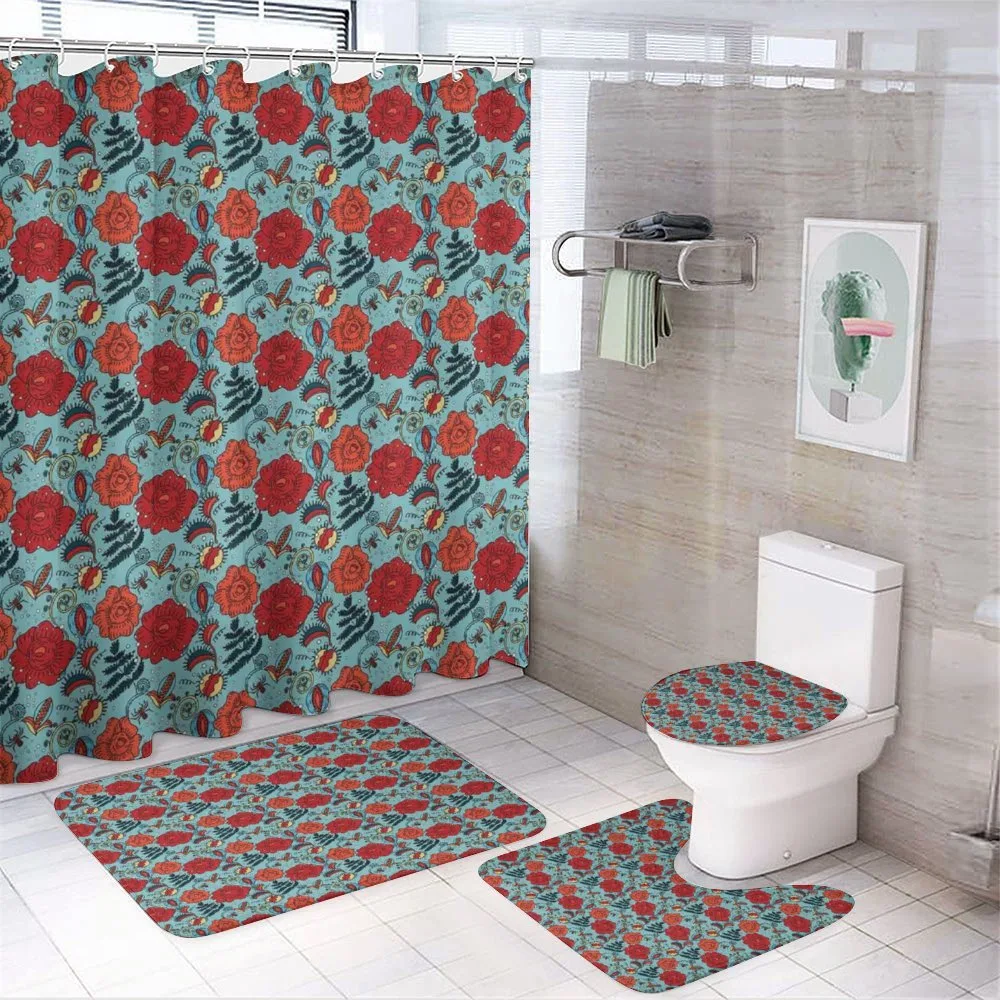 Venus Flytrap Flowers — 4-Piece Bathroom Set preview