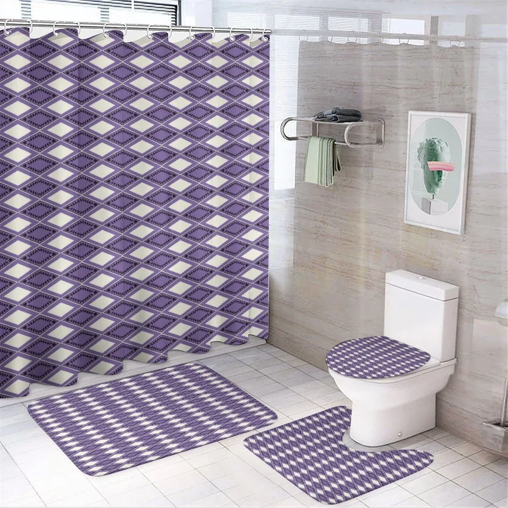 Vivid Chevron Zigzags — 4-Piece Bathroom Set preview