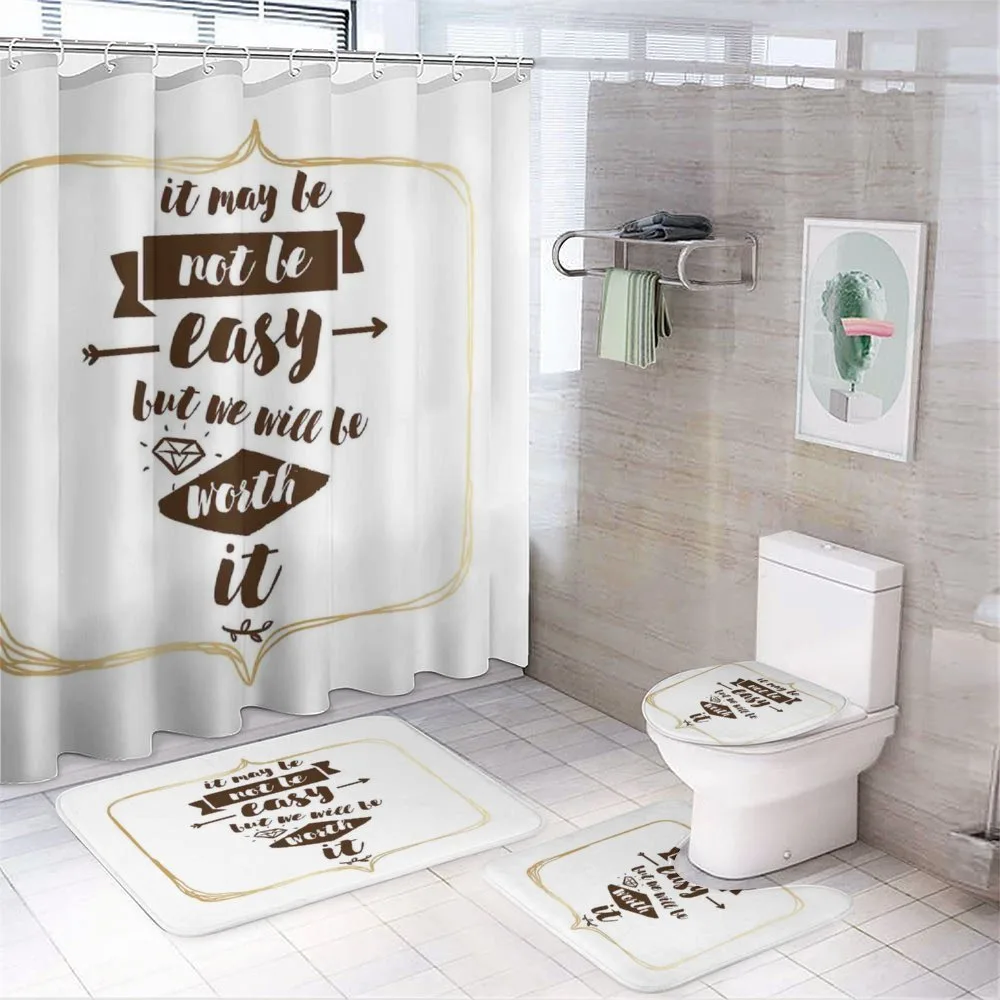 Wedding Diamond Shape — 4-Piece Bathroom Set preview