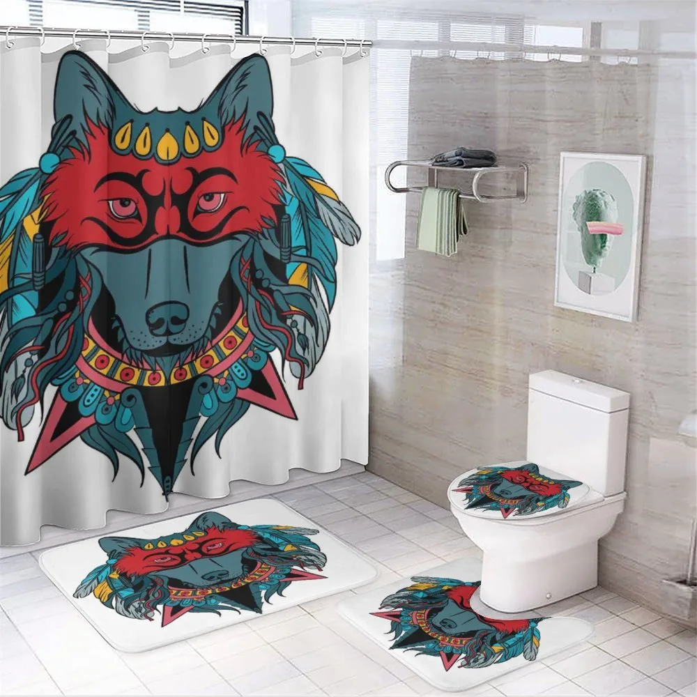 Wolf Animal Theme — 4-Piece Bathroom Set preview