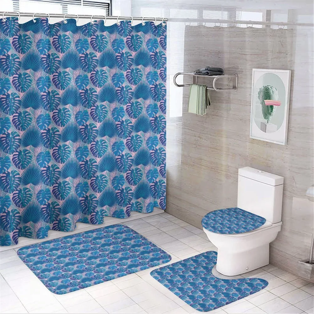 Exotic Palm Monochrome — 4-Piece Bathroom Set preview
