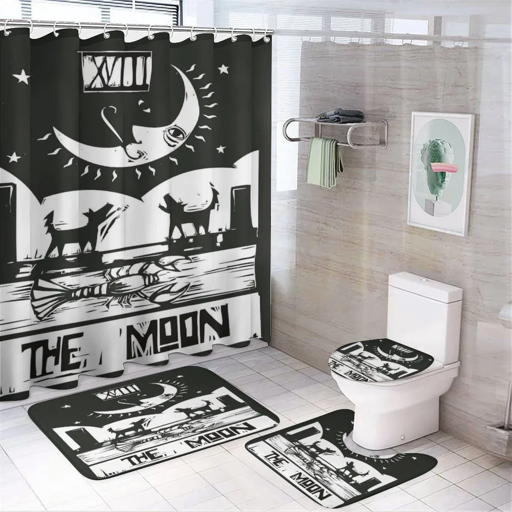 Lobster Wolves Moon Tarot — 4-Piece Bathroom Set preview