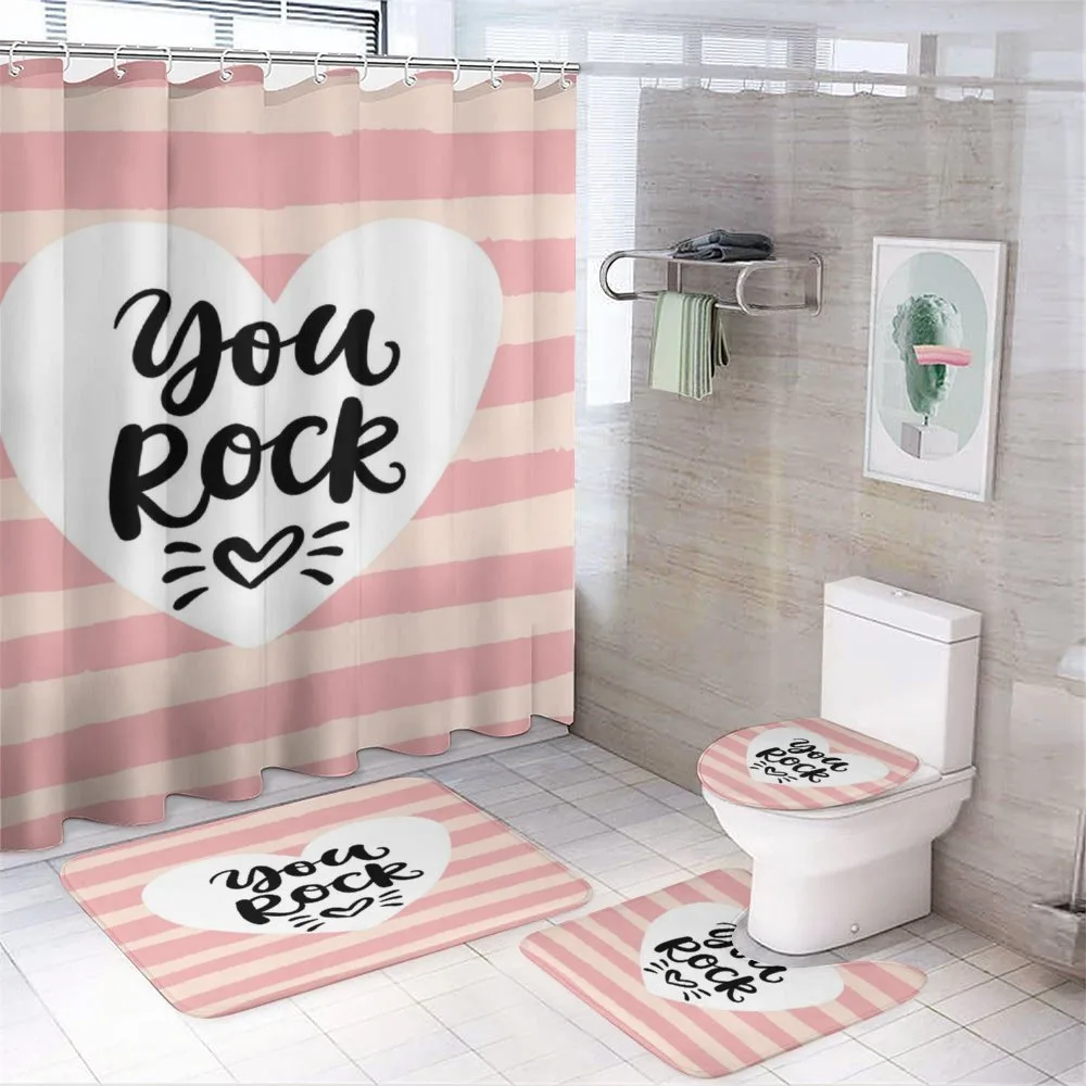 Motivational Motto Graphic — 4-Piece Bathroom Set preview