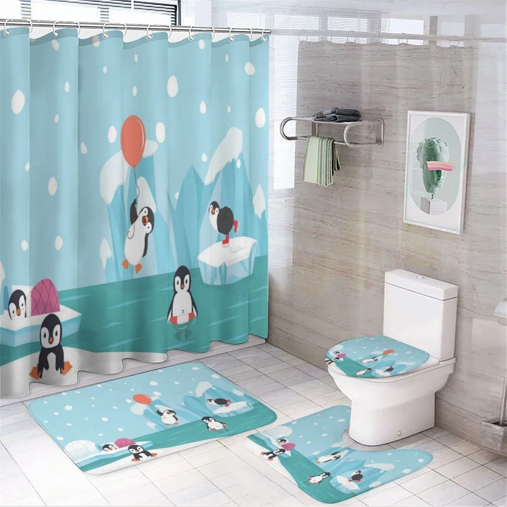Penguins on Ice — 4-Piece Bathroom Set preview