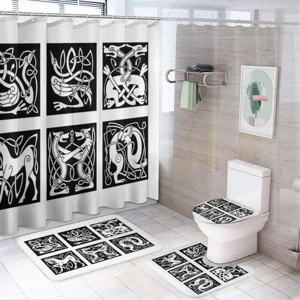 Tribal Abstract Animals — 4-Piece Bathroom Set preview