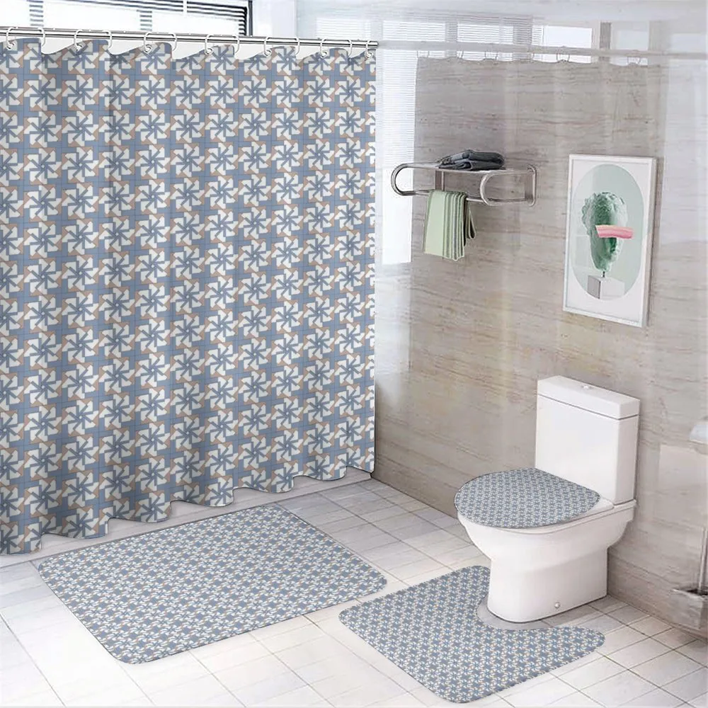 Abstract Floral Motifs — 4-Piece Bathroom Set preview